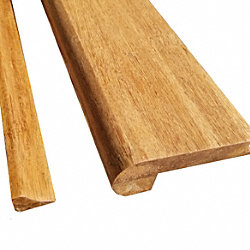Prefinished Carbonized Strand Bamboo 1/2 in thick x 3.25 in wide x 72 in Length Stair Nose